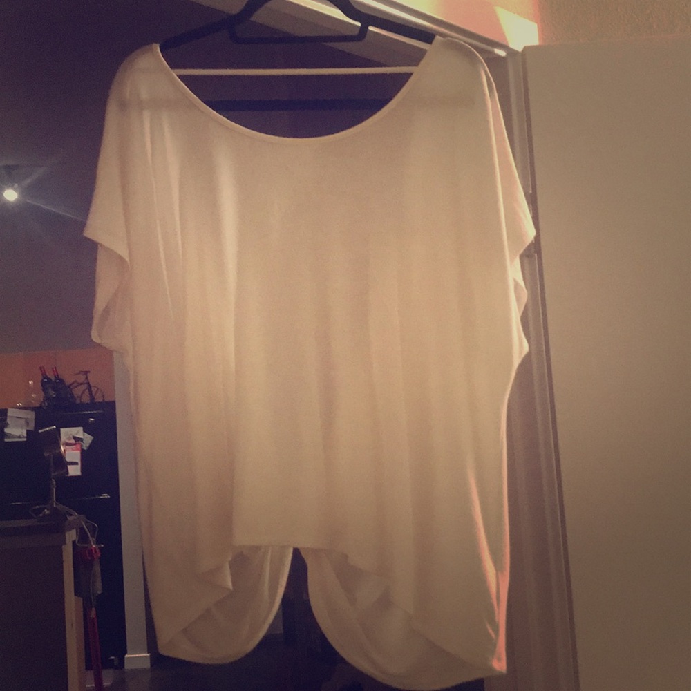 A cute white top with low back